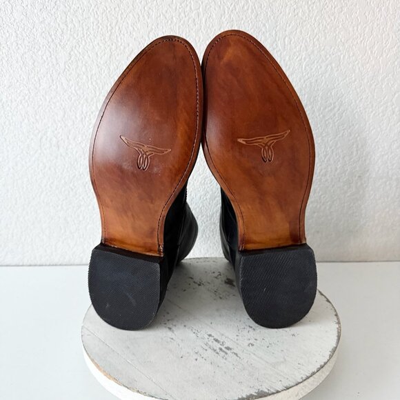 NEW Lane Mens Black Ankle Boots Size 12.5 Lace-up Casual Genuine Leather Sole - Picture 8 of 11